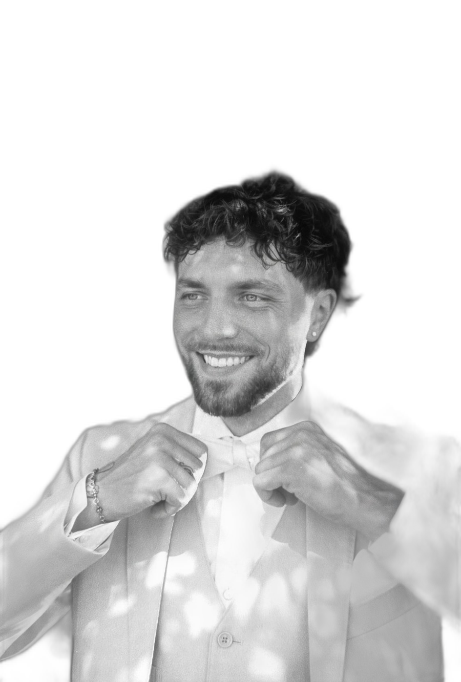 Black and white portrait of Brendan, founder of BK Build Co.